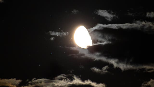 Der Mond in den Plejaden: Kurz vor der Bedeckung von Electra