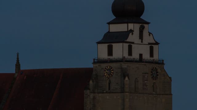 Vollmond und Stiftskirche Herrenberg