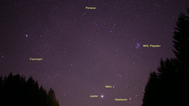 Jupiter und Mars am 7. August 2024 (Objekte)