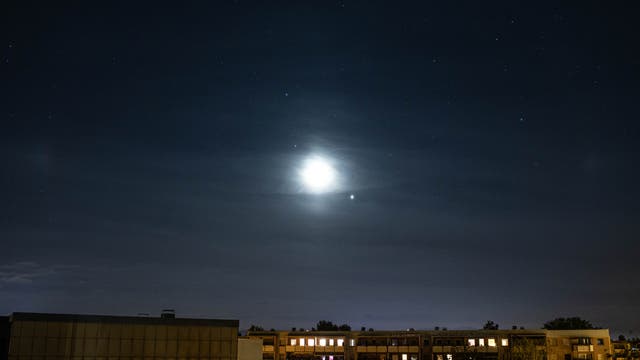 Nebenmonde + Jupiter und Mond