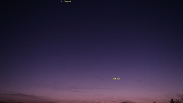 Venus und Merkur am 10. April 2023