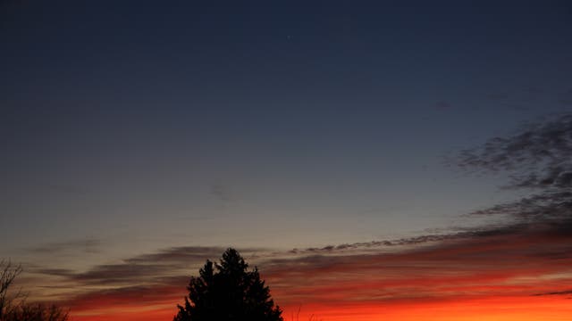 Venus am Abendhimmel über Uelzen (8. Februar 2015)