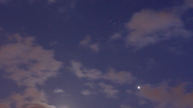 Venus, Mond und die Plejaden -2