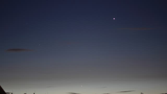 Morgenhimmel mit Venus, Merkur, Mars und Regulus