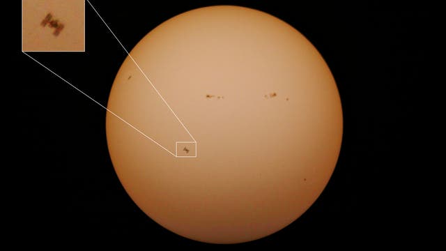 ISS-Sonnentransit am 19.5.2012