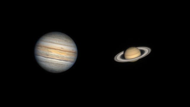 Jupiter und Saturn am 25. September 2021