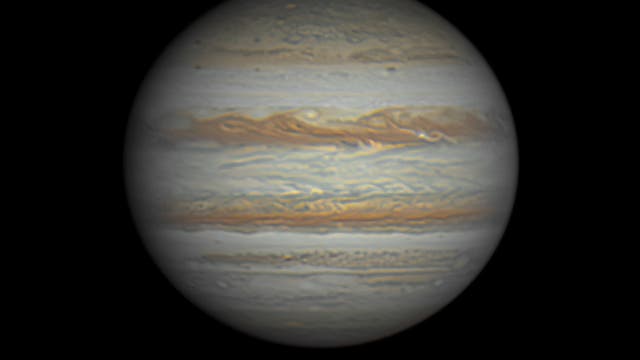 Jupiter am 13. Februar 2023 mit nur noch 34,9 Bogensekunden