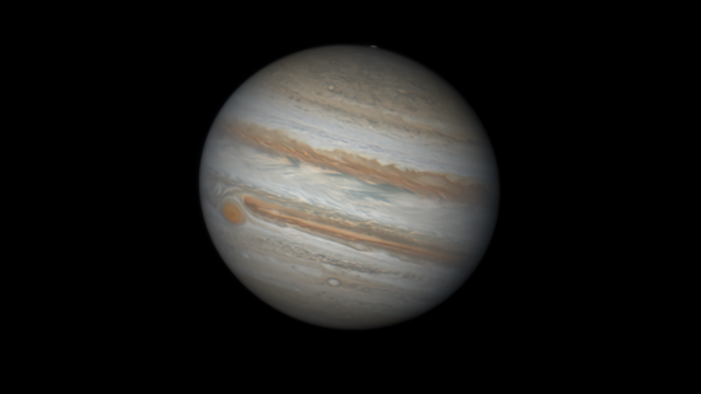 Jupiter mit maximaler Ganymed-Bedeckung 18. September 2023