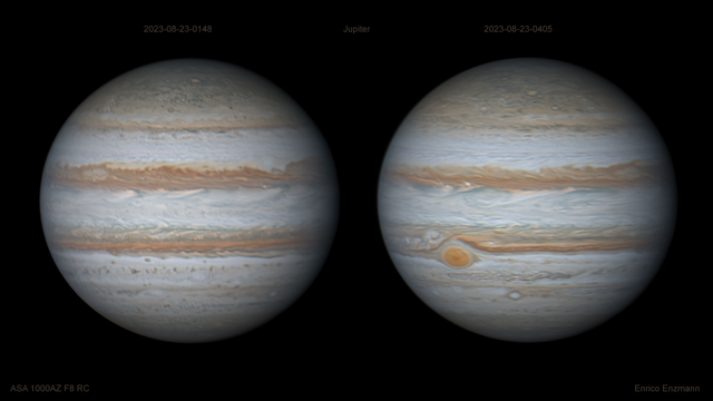 Jupiter-Doppelbild vom 23. August 2023