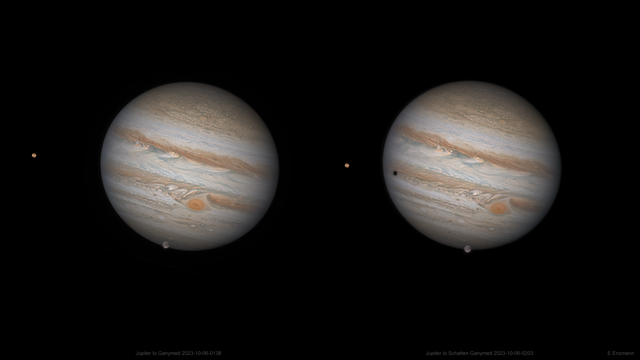 Seltene Jupiter-Konstellation vom 6. Oktober 2023  