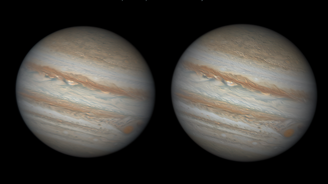 Interessanter Bildvergleich Jupiter aus Deutschland und La Palma vom 1. Oktober 2023