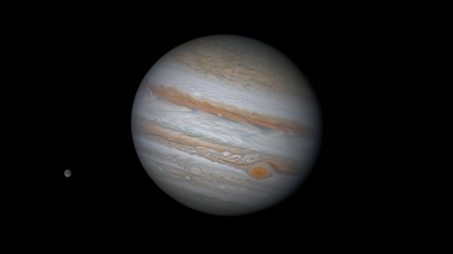 Jupiter mit GRF und Mond Ganymed 24. August 2023