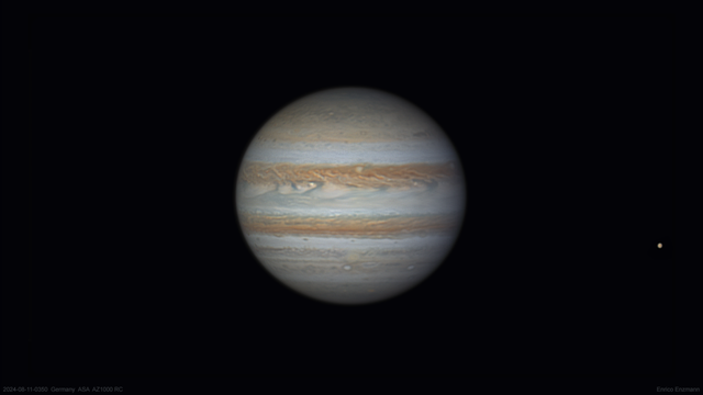 Jupiter und Europa am 11. August 2024 aus Bayern