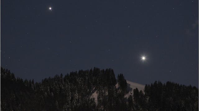 Jupiter und Venus am 9. März 2012
