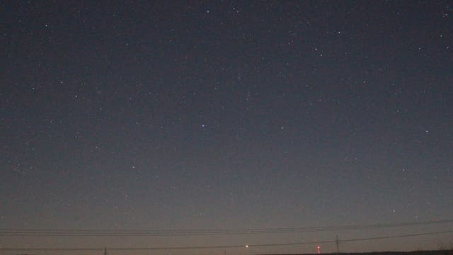 Jupiter über dem Nordwesthorizont