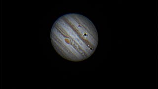 Io und Ganymed ziehen vor Jupiter vorbei, Teil 2