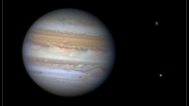 Jupiter mit GRF, Ganymed und Io