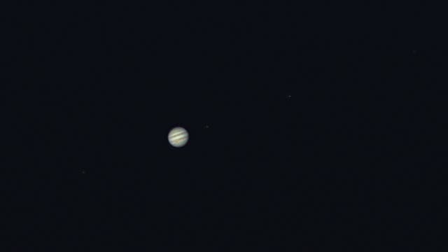 Jupiter mit Monden am 8. Dezember 2014