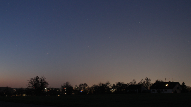 Jupiter und Saturn am Abendhimmel