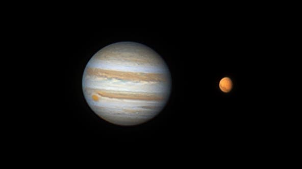 Jupiter und Mars am 5. September 2024