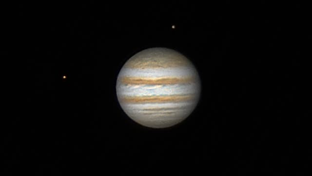 Jupiter mit Io und Kallisto am 15. August 2023