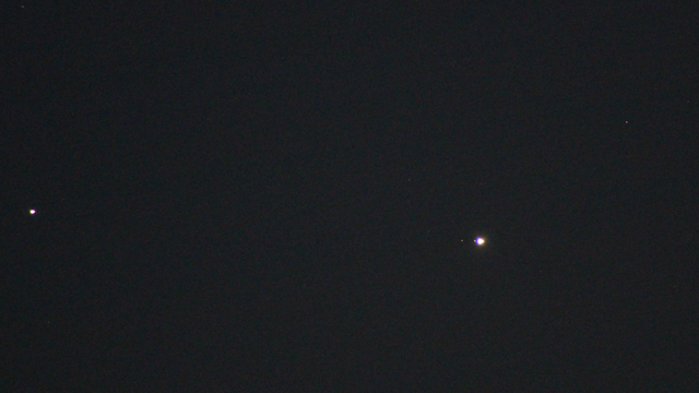 Jupiter und Saturn mit langer Brennweite