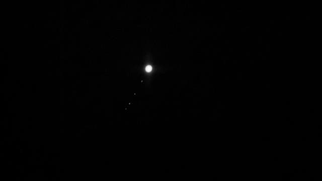 Jupiter moons aligned