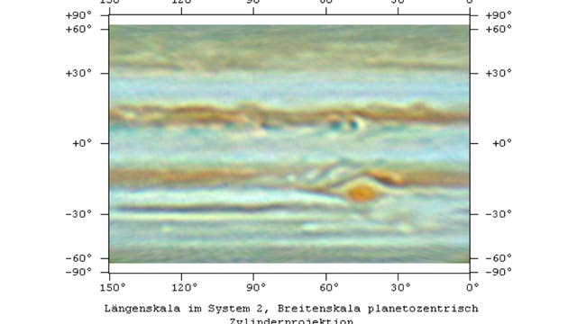 Atmosphärenkarte von Jupiter