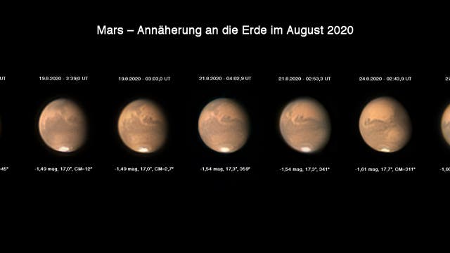 Mars in der zweiten Augusthälfte 2020