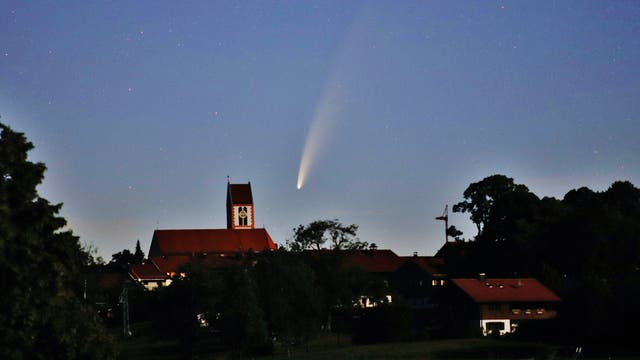 Komet NEOWISE über Wackersberg am 10. Juli 2020