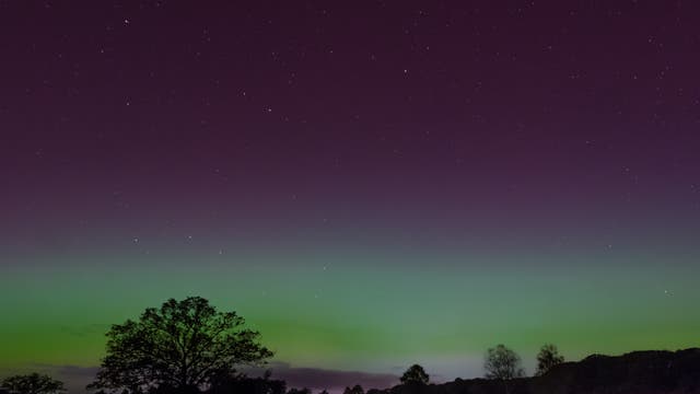 Polarlicht am 10. Oktober 2024 über der Lüneburger Heide