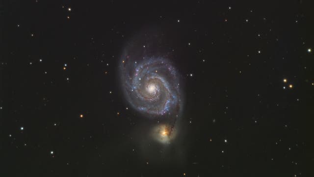 Messier 51 am Stadthimmel
