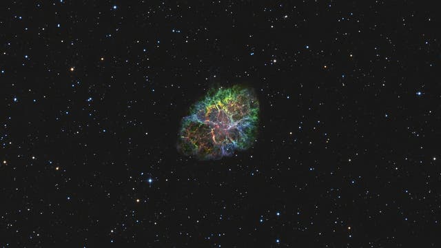 Krebsnebel M 1 in Hubble-Palette