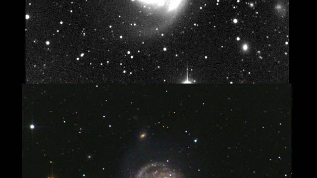 Zwei Aspekte der Galaxie M100