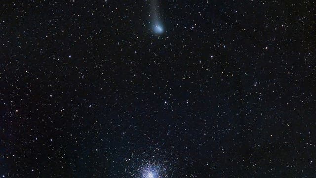 Messier 10 mit C/2017 K2 (PANSTARRS)