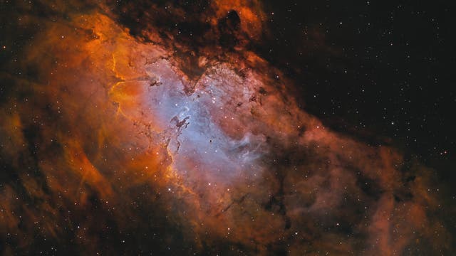 Adlernebel IC 4703 mit Messier 16 in HSO-Schmalband