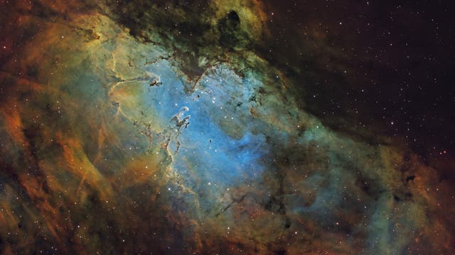 Adlernebel IC 4703 mit Messier 16 in SHO-Schmalband
