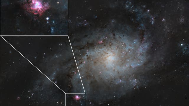 Sternentstehung in der Galaxie Messier 33