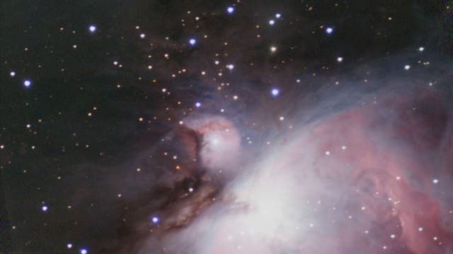 Großer Orionnebel M42 und Running Man (Seestar S50-Aufnahme)