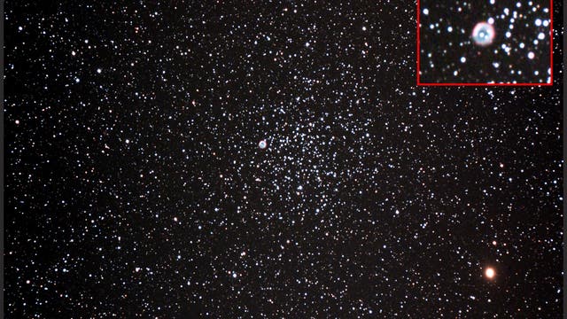 M 46 in Puppis mit NGC 2438 (mit Ausschnitt)