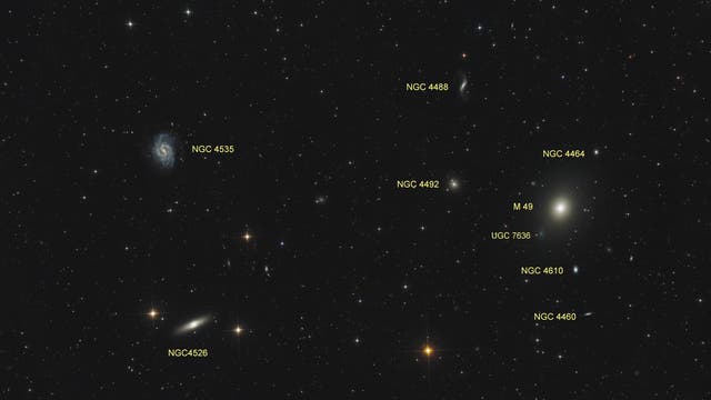 M 49, NGC 4526 und NGC 4535 (Objekte)