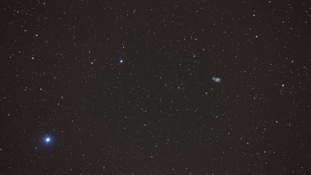Messier 51 im 200-mm-Objektiv