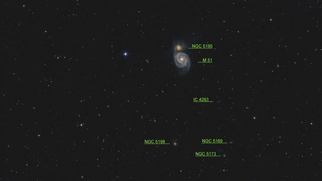 Messier 51, Whirlpool-Galaxie (Objekte)