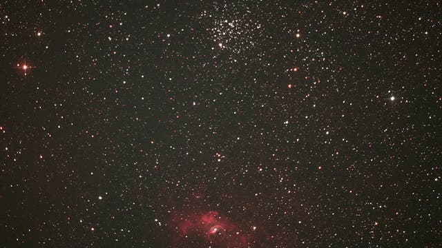 Offener Sternhaufen M 52 und Bubble-Nebel NGC 7635