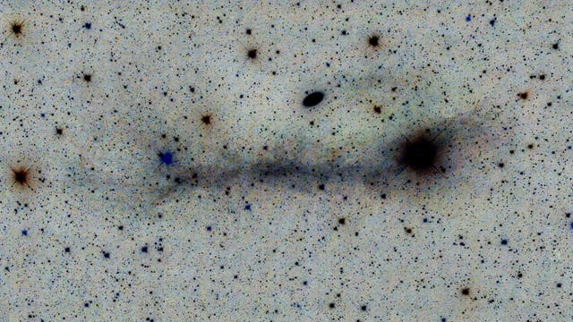 Messier 64 und IFN (inverse Ansicht)