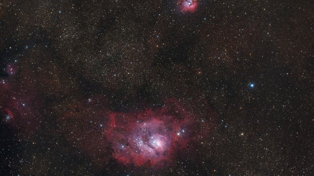 Messier 8 und Messier 20 (RGB)