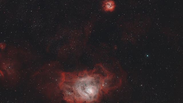 Messier 8 und Messier 20 (Schmalband)
