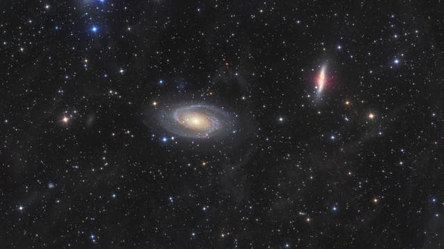 M 81 / M 82 mit galaktischem Cirrus 