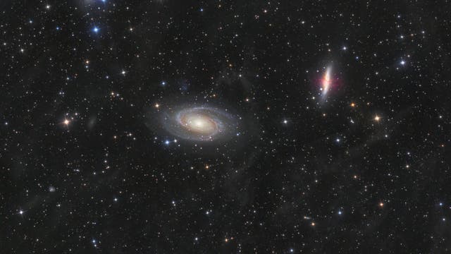 M 81 und M 82 mit galaktischem Zirrus