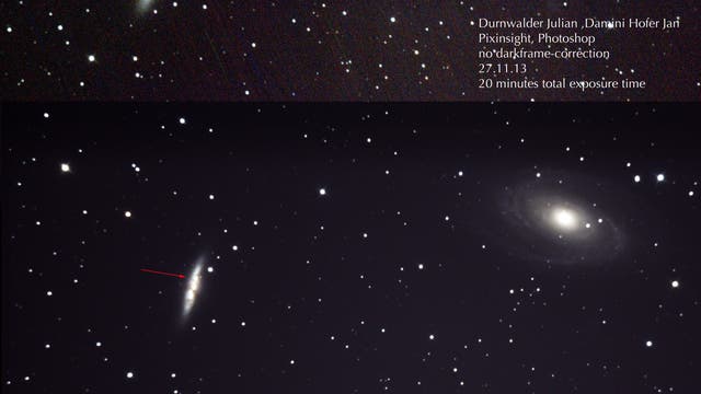 Supernova in M 82 - vorher und nachher